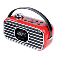 SANSAI Classic Radio Bluetooth Speaker - Red
