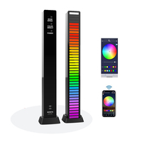 LED Ambiance Sound RGB Display Light Bar - Black